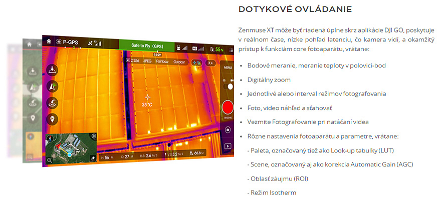 zenmuse xt dotyk lcd